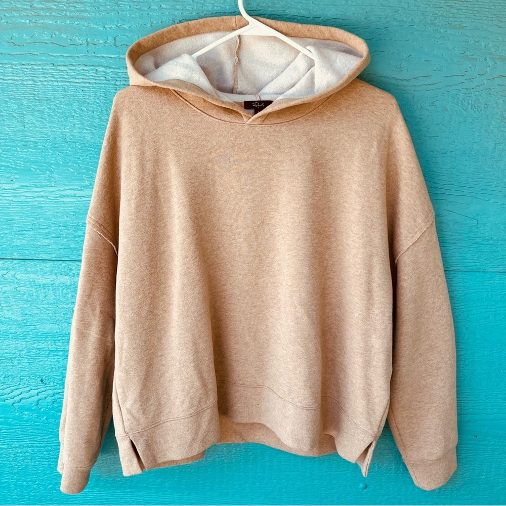 Rails Super Soft “Nico” Boxy Heathered Camel Hood… - image 1